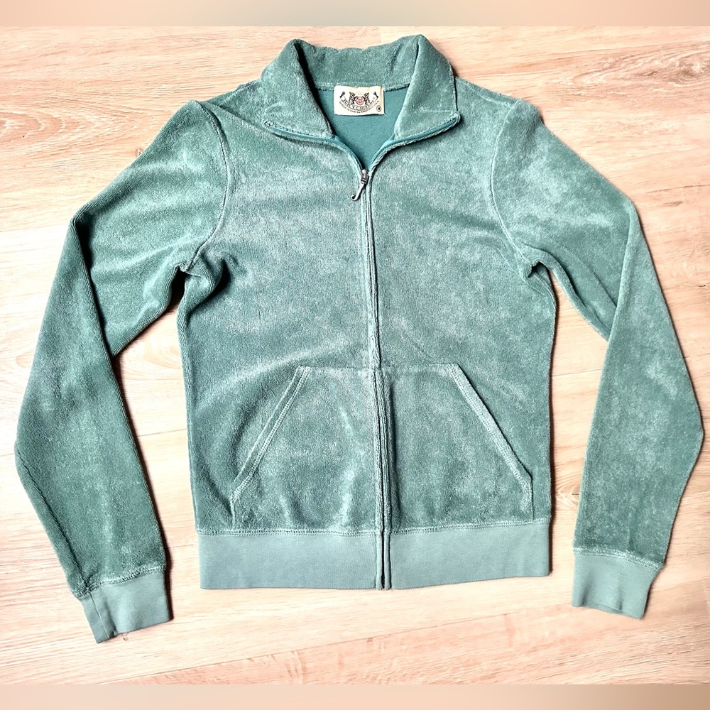 Juicy Couture Jacket Sage Green Size Medium Vintage Y2K